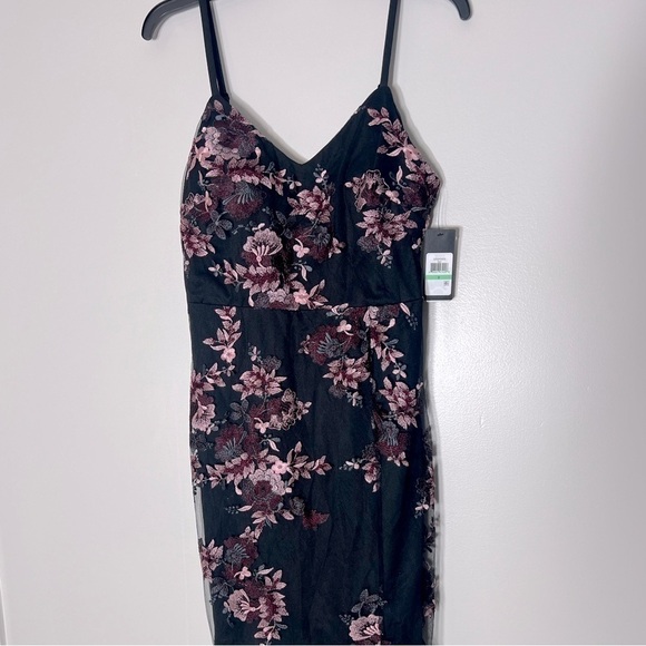 GUESS Sleeveless Floral Lace Chiffon Overlay Sheath Embroidered Mesh Dress new 8 - Picture 9 of 13